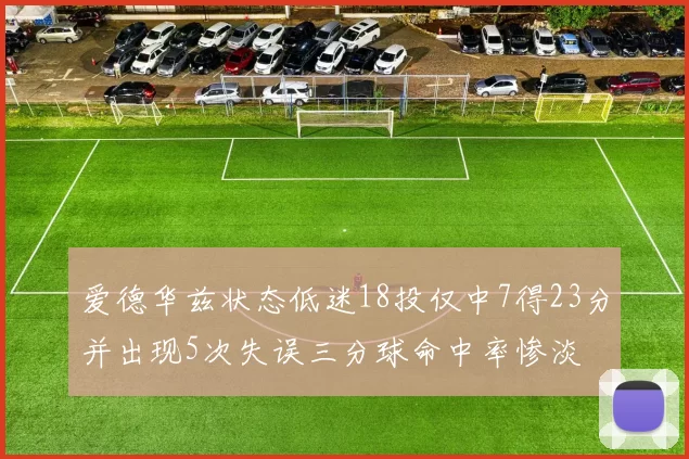 爱德华兹状态低迷18投仅中7得23分并出现5次失误三分球命中率惨淡